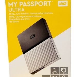 WD My Passport Ultra 1TB External Hard Drive - Black & Silver